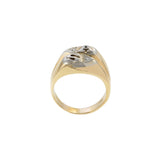 Vintage 14KT Yellow Gold A/S Initial Ring with Diamonds