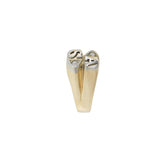 Vintage 14KT Yellow Gold A/S Initial Ring with Diamonds