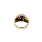 Vintage 14KT Yellow Gold A/S Initial Ring with Diamonds