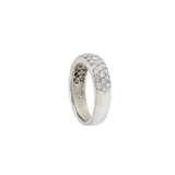 Platinum Three Row Half Way Pavé Diamond Band