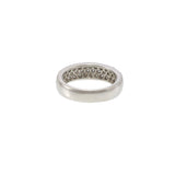 Platinum Three Row Half Way Pavé Diamond Band