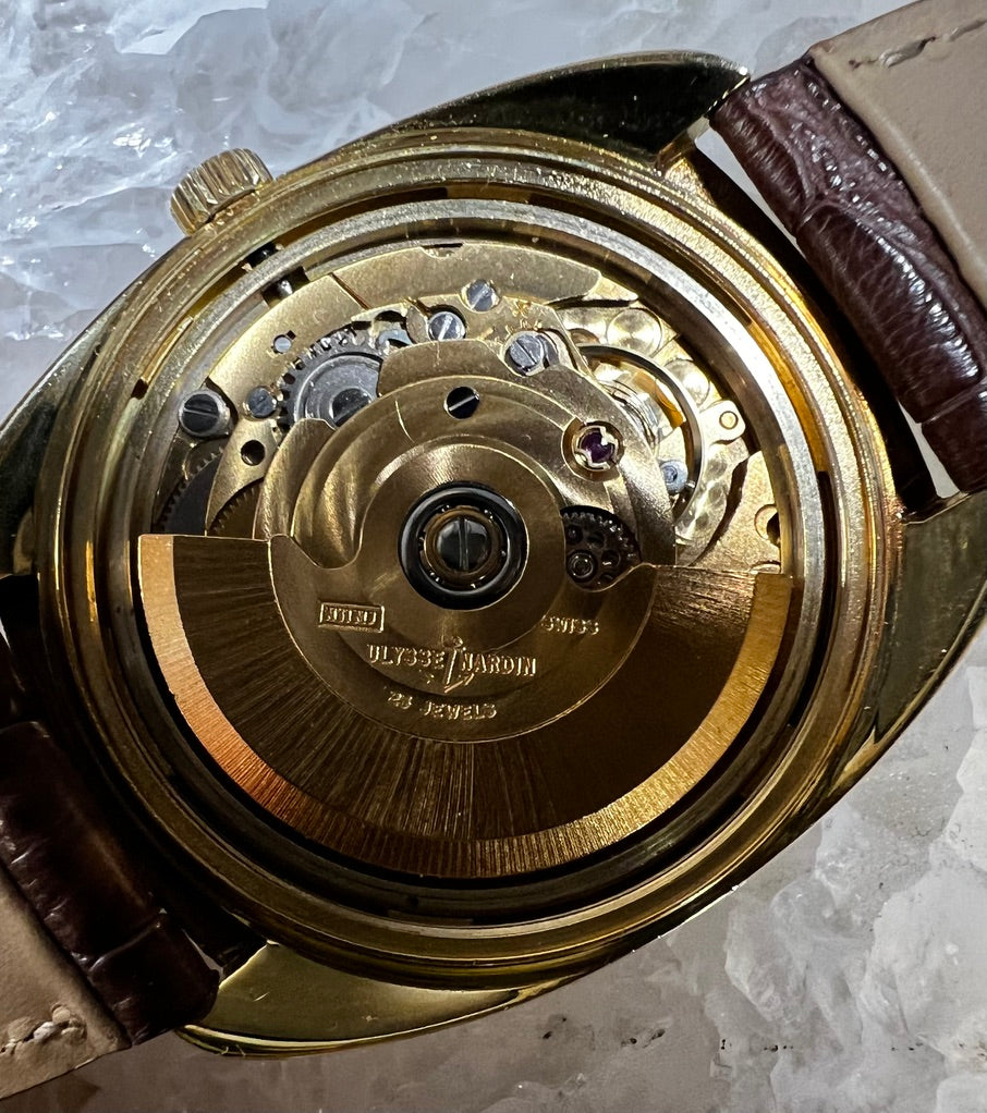 Vintage Ulysse Nardin 18KT Yellow Gold Automatic Chronometer Watch