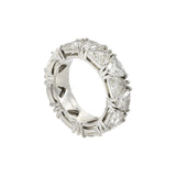 Platinum Trillion Cut Diamond Eternity Band