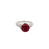 18KT White Gold Pink Tourmaline And Diamond Ring