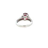 18KT White Gold Pink Tourmaline And Diamond Ring