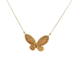 14KT Yellow Gold Butterfly Pendant Necklace