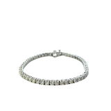 18KT White Gold Diamond Straight Line Tennis Bracelet