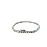 18KT White Gold Diamond Straight Line Tennis Bracelet