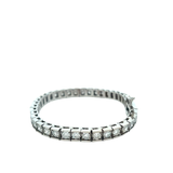 14KT White Gold Straight Line Diamond Tennis Bracelet