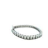 14KT White Gold Straight Line Diamond Tennis Bracelet