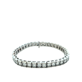 14KT White Gold Straight Line Diamond Tennis Bracelet