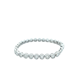 14KT White Gold Bezel Set Diamond Tennis Bracelet