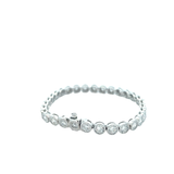 14KT White Gold Bezel Set Diamond Tennis Bracelet