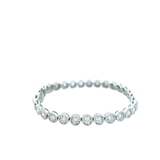 14KT White Gold Bezel Set Diamond Tennis Bracelet