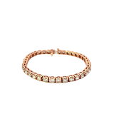 14KT Rose Gold Diamond Tennis Bracelet