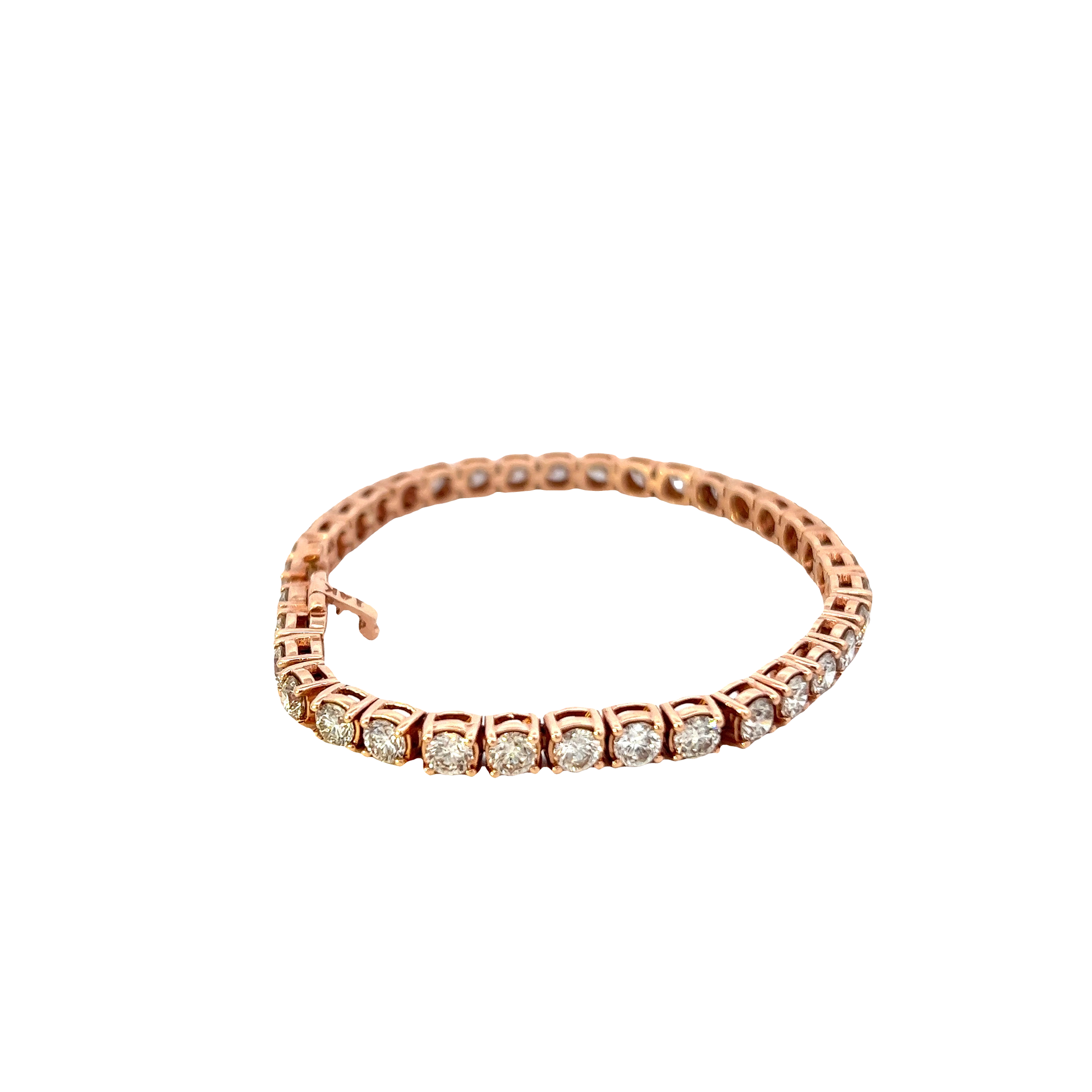 14KT Rose Gold Diamond Tennis Bracelet