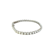 14KT White Gold Straight Line Diamond Tennis Bracelet