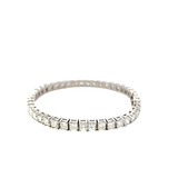 14KT White Gold Straight Line Diamond Bracelet