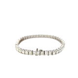 14KT White Gold Straight Line Diamond Bracelet