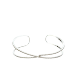 14KT White Gold Criss Cross Bangle