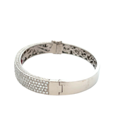 18KT White Gold Diamond Bar Bangle