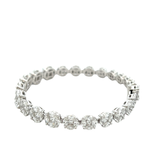 18KT White Gold Multi-Cut Section Diamond Bracelet