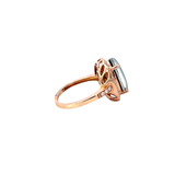 14KT Rose Gold Opal And Diamond Ring