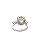 14KT White Gold Opal And Diamond Ring