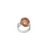 14KT White And Rose Gold Morganite Diamond Ring