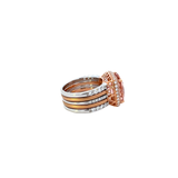 18KT White And Rose Gold Morganite Diamond Ring