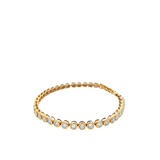 14KT Yellow Gold 1CT Bezel Set Tennis Bracelet