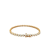 14KT Yellow Gold 1CT Bezel Set Tennis Bracelet