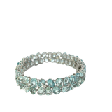 18KT White Gold Aquamarine And Diamond Bracelet