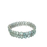 18KT White Gold Aquamarine And Diamond Bracelet