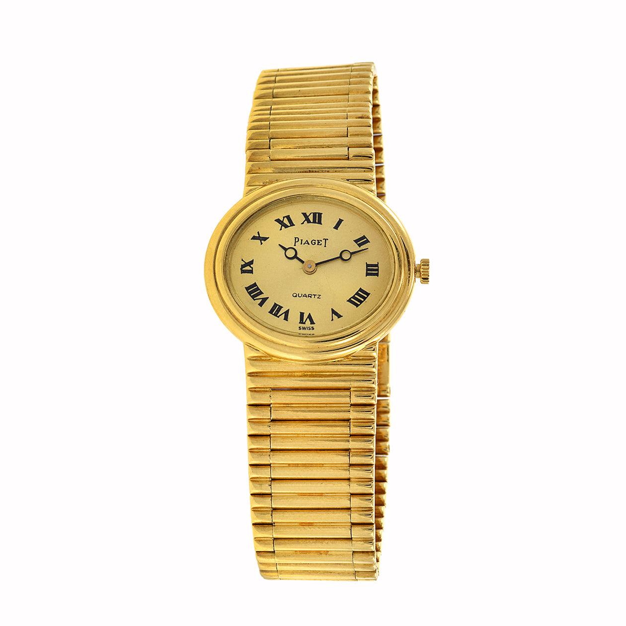 Vintage 1980s Piaget 18KT Yellow Gold Bracelet Watch Ref. 98120 G1