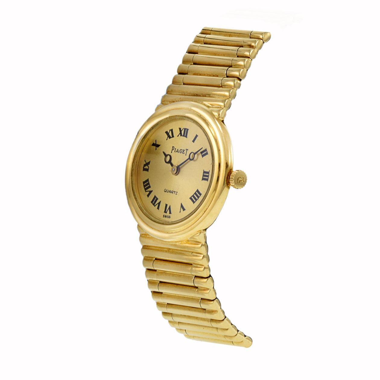Vintage 1980s Piaget 18KT Yellow Gold Bracelet Watch Ref. 98120 G1
