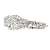 Vintage Circa 1950s Platinum & 14KT Gold 12.26CT-TW Diamond Bracelet
