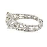 Vintage Circa 1950s Platinum & 14KT Gold 12.26CT-TW Diamond Bracelet