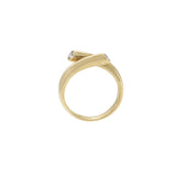 14KT Yellow Gold Wrap Ring with Round Diamond Accents