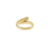 14KT Yellow Gold Wrap Ring with Round Diamond Accents