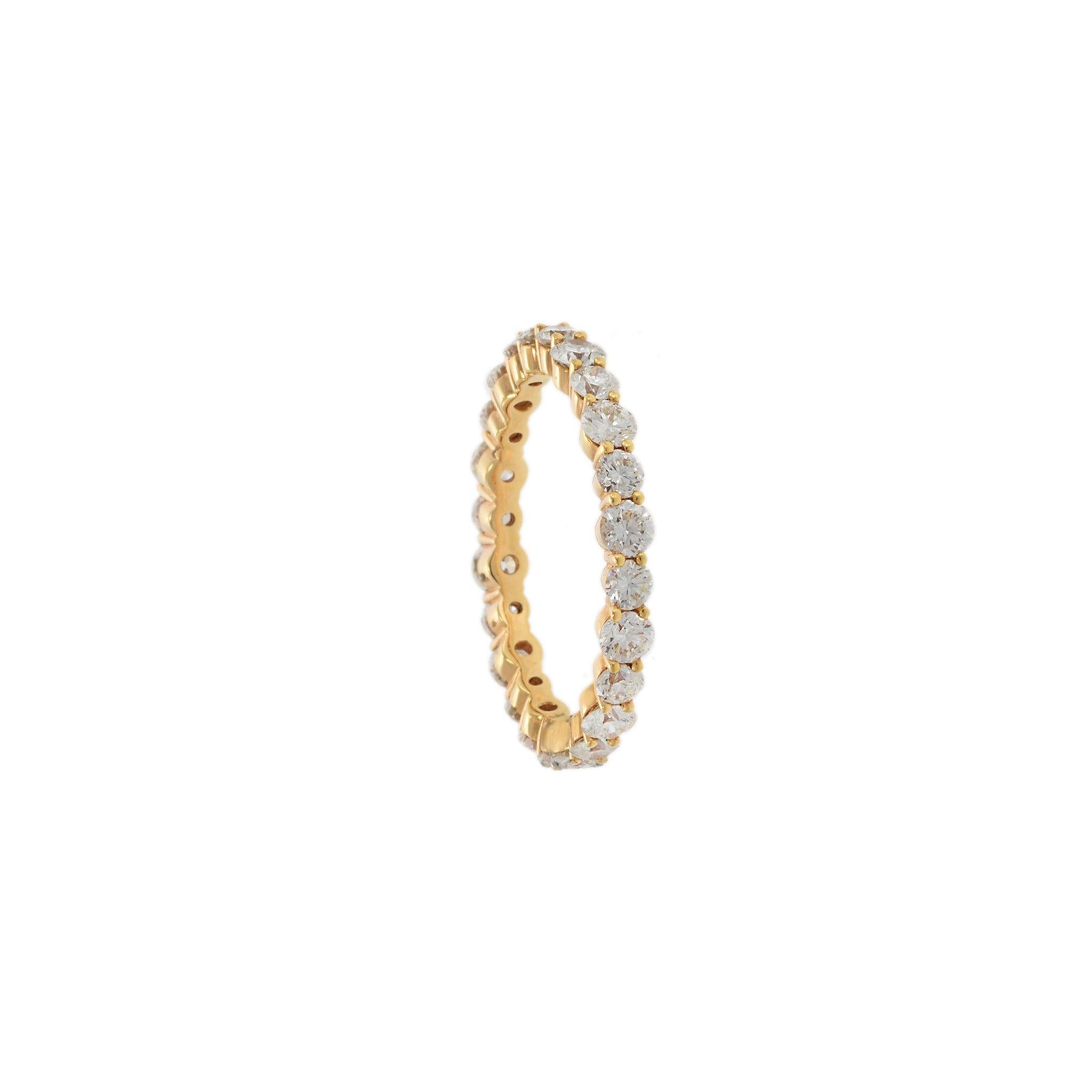 18KT Rose Gold Diamond Eternity Band