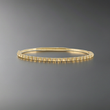 18KT Yellow Gold Diamond Pyramid Link Flex Bangle Bracelet