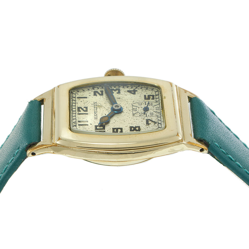 Vintage Circa 1940 Hamilton 14KT Yellow Gold-Filled Curved Watch – Manual Wind