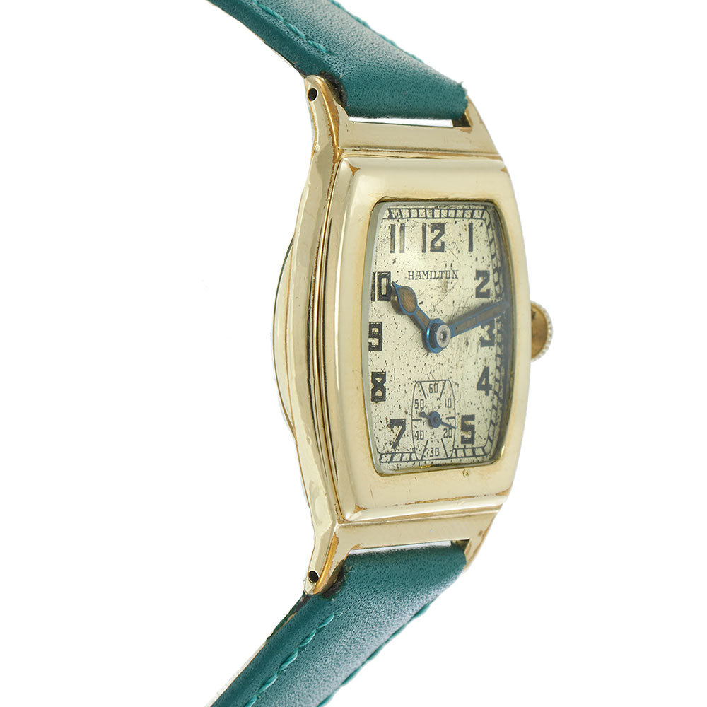 Vintage Circa 1940 Hamilton 14KT Yellow Gold-Filled Curved Watch – Manual Wind