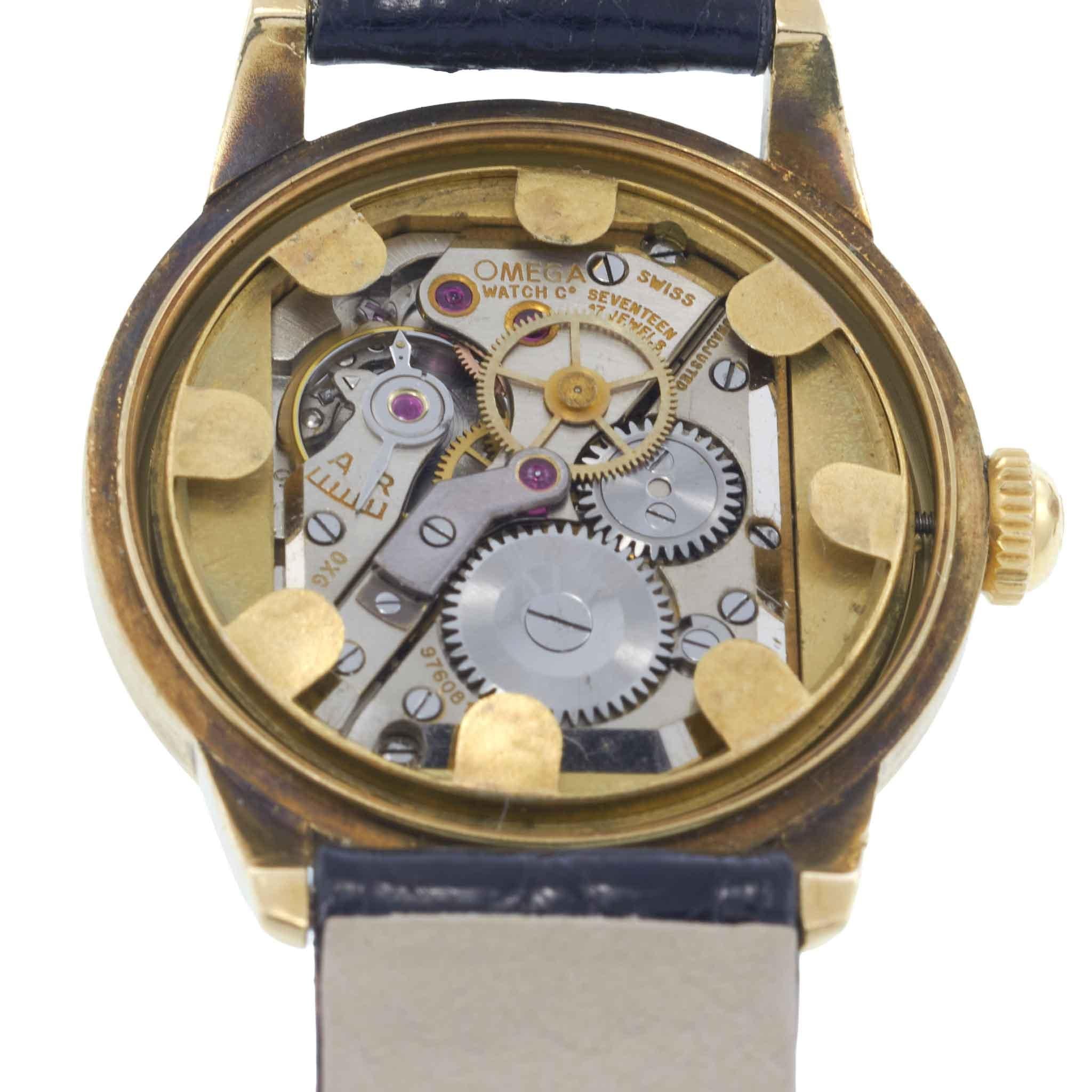 Vintage Circa 1943 Omega 14KT Yellow Gold Dress Watch – Manual Wind
