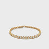 14KT Yellow Gold 1CT Bezel Set Tennis Bracelet