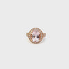 18KT Rose Gold And Diamond Morganite Ring