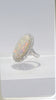 18KT White Gold Opal Diamond Ring