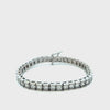 14KT White Gold Straight Line Diamond Tennis Bracelet