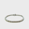 14KT White Gold Straight Line Diamond Tennis Bracelet